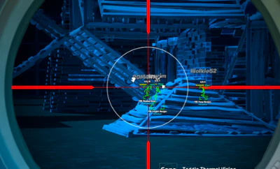 Rust radar hack and ESP overlay showing enemy names, health bars, and range markers